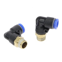 Coude du filetage mâle PL accouplement rapide connecteur pneumatique