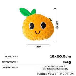 Giocattoli interattivi della corda del cane con il morso cigolante della peluche della frutta per la dentizione dei cuccioli e la pulizia dei denti - Product Image 6