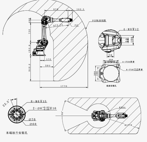 หุ่นยนต์หกแกนรุ่น BRTIRPH1920A ระยะการเคลื่อนที่ของแขน 1600 มม. รับน้ำหนักได้ 6 กก. เหมาะสำหรับงานเชื่อม พ่นสี และงานโหลด - Product Image 3