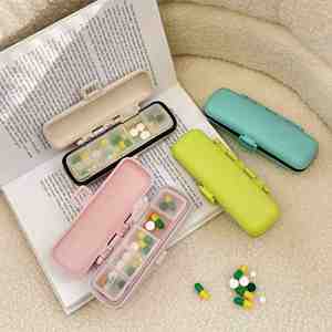 Portable Eco-Friendly Folding Plastic Square Pocket 7 Compartments Travel 3-5 Days Medicine Pill Storage Container Organizer - Product Image 1