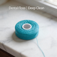 Fil dentaire portable très vendu, mini boîte transparente format poche, fil en nylon ciré pour usage domestique et hôtelier