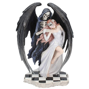 Estatua Personalizada de la Santa Muerte para Halloween, Escultura de Esqueleto de Santa Muerte, Figura de Chica Enmascarada Bailando con la Muerte - Product Image 1