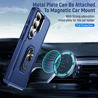 Funda para Teléfono S25 Edge con Soporte de Anillo, Nueva Funda Protectora Móvil Antigolpes de Doble Capa TPU+PC 2 en 1 para Samsung Galaxy S26 Ultra 2025