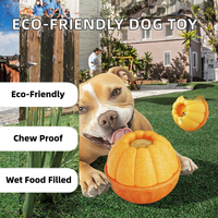 Nouveauté - Best-seller - Jouet à mâcher pour chien en forme de balle orange, écologique, durable, design tendance, remplissable pour la distribution d'aliments humides
