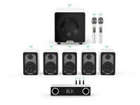 Système audio sans fil haute puissance pour enceinte, subwoofer à basses profondes, son amélioré, basses renforcées, autonomie prolongée pour la maison, les fêtes et l'extérieur