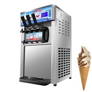 Máquina para hacer helados de servicio suave de mesa al mejor precio, 3 sabores, nueva condición para leche - Product Image 1