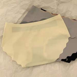 Ijs Zijde Naadloze Slip Ultradunne Mid-Taille Effen Kleur Culottes De Femmes Vrouwen Slipje - Product Image 3