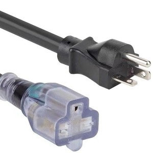 สายไฟ Nema 5-15P ถึง 6-20R 1 ช่องเสียบ 15A มาตรฐานการต่อสายดิน สำหรับใช้ในบ้าน วัสดุ PVC - Product Image 2