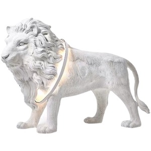 Nordic Creative Designer Lion Sculpture Floor Lamp Plastic Large Animal Ornament for Hotel Art Clothing Store Decoration - Product Image 2