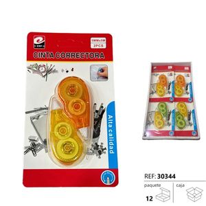 Cinta Correctora 5mmx5m 2Pcs Alta Calidad Oficina Escuela - Product Image 1