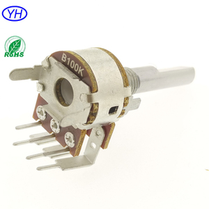 OEM 16Mm <span class=keywords><strong>2</strong></span> Gang Tuyến Tính 10K 50K 100K 500K Điều Khiển Âm Lượng Âm Thanh Nổi Carbon Phim Dọc Với Giá Đỡ - Product Image 2