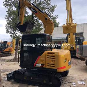 รถขุดไฮดรอลิกแบบตีนตะขาบ SANY SY75C มือสอง พร้อมเครื่องยนต์และปั๊มยันมาร์ รับประกัน 1 ปี ผลิตในจีน มีสินค้าในสต็อก - Product Image 2