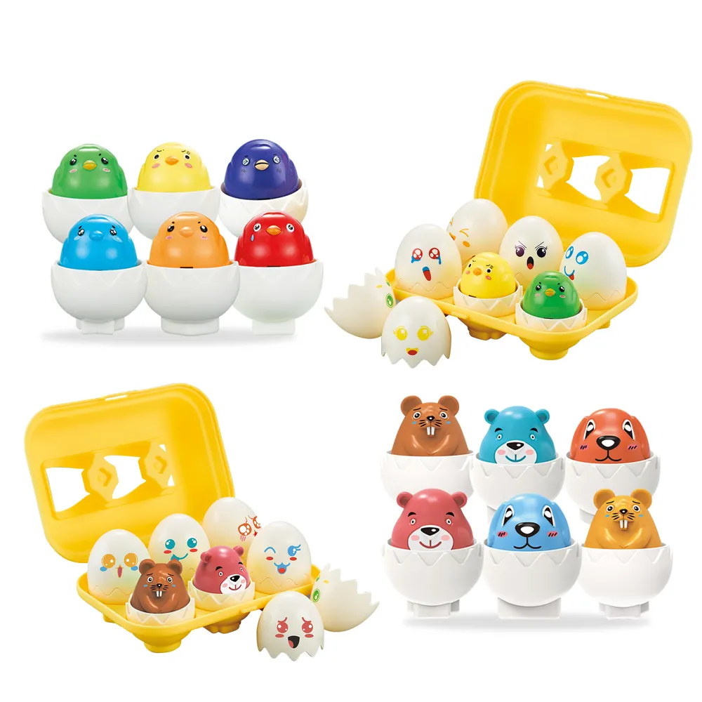 शैक्षिक छुपाएं चीख़ ईस्टर अंडे खिलौने रंग और आकार मान्यता मिलान छँटाई सीखने खिलौने मोंटेसरी खिलौना उपहार