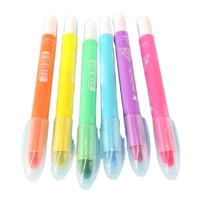 Bonvan Nuevo Set de Marcadores de Gel Pastel Oblicuos de Plástico para Biblia, 6 Colores Personalizables, para Oficina