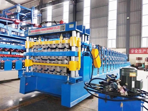 Mái nhà sử dụng gạch men và hình thang bước ngói ba lớp kim loại mái ngói tấm cuộn hình thành máy làm - Product Image 2