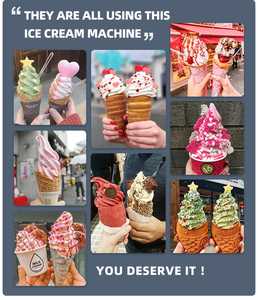 Máquina de helado de pie de suelo automática, la mejor opción china, para niños, tres sabores - Product Image 5
