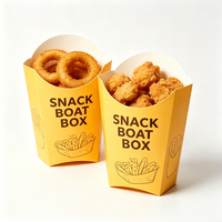 Boîte à frites en carton blanc anti-graisse personnalisée pour la vente en gros de services de restauration rapide à emporter