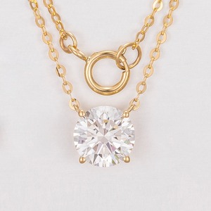 จี้เพชรทรงกลมเจียระไนแบบบริลเลียนท์ 1.05 กะรัต ทองคำแท้ 14K สีเหลืองทอง คลาสสิก |   เพชรทรงกลมเจียระไนแบบบริลเลียนท์ที่ได้รับการรับรองจาก IGI - Product Image 1