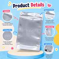 Sacs Doypack Premium Argentés en Mylar avec Couche de Feuille d'Aluminium pour Emballage Alimentaire Flexible
