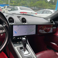 Reproductor de DVD para Auto con Pantalla Táctil Dual de 12.3 Pulgadas, Radio Android, Navegación GPS, Carplay para Porsche 718 Boxster 2016-2023