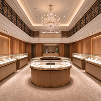 Aménagement intérieur de bijouterie de luxe, vitrine à bijoux en bois sur mesure, solution d'aménagement complet pour boutique de montres haut de gamme