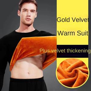 <span class=keywords><strong>Sous</strong></span>-vêtements thermiques en velours doré pour hommes et femmes, doublure polaire, épaissis, anti-boulochage, couleur unie, pantalon <span class=keywords><strong>grande</strong></span> <span class=keywords><strong>taille</strong></span>, résistant au froid, pour couple - Product Image 2