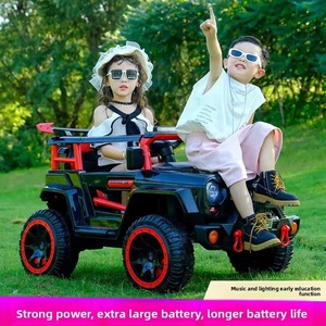 Nouvelle voiture électrique tout-terrain 12V à quatre roues motrices pour garçons et filles avec double siège - Product Image 2
