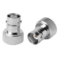 Adaptador de Radio bidireccional niquelado profesional BNC hembra para conector coaxial RF macho SMA hecho de latón para Walkie Talkie
