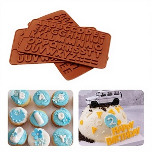 Moule à gâteau fait maison, fournitures de pâtisserie, décoration, lettres et chiffres DIY, silicone de qualité alimentaire, modèle chocolat WM/NM - Product Image 6