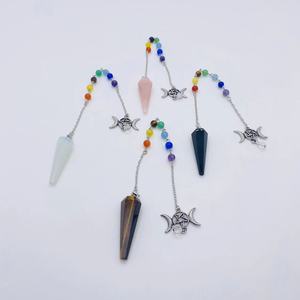 Usine pas cher <span class=keywords><strong>prix</strong></span> en gros en vrac pierre <span class=keywords><strong>de</strong></span> guérison <span class=keywords><strong>cristal</strong></span> Chakra pendule pendentif pour la méditation - Product Image 6