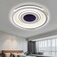 Moderne 3D Hexagone Nordique Mode LED Plafonniers Romantique Feux D'artifice Forme pour Salon Chambre Étude Blanc Nouvelle Surface