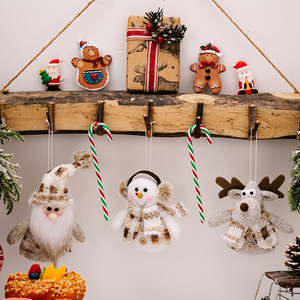 Pequeño árbol <span class=keywords><strong>de</strong></span> Navidad y adornos <span class=keywords><strong>de</strong></span> bolas <span class=keywords><strong>Muñeco</strong></span> <span class=keywords><strong>de</strong></span> <span class=keywords><strong>nieve</strong></span> y alce Colgante Muñeca Regalo para decoraciones festivas - Product Image 3