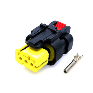 Automotive 3 Pin Connector 776429 Plastic <b>Black</b> Male And Female For Caterpillar Excavator Camshaft Sensor Wiring <b>Harness</b> - Product Image 3