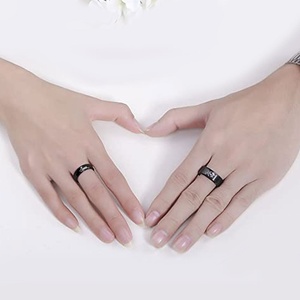 Anneaux de couple classiques en acier inoxydable, design populaire, anneaux de mariage roi et reine, couronne, cadeau d'anniversaire, bijoux - Product Image 4