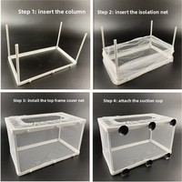 Filet d'isolement en nylon à mailles fines pour aquarium, boîte de reproduction pour poissons guppy et betta, boîte de reproduction pour poissons d'aquarium
