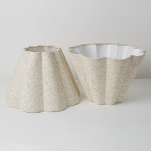 <span class=keywords><strong>Paralume</strong></span> moderno in tessuto a fiori a otto petali, copertura per lampada da tavolo in lino di cotone, con accessori per il soggiorno - Product Image 5