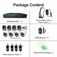 Système de sécurité de surveillance CCTV 8 canaux 5MP, kit DVR analogique XVR, couleur intégrale, double éclairage, détection de mouvement CMOS