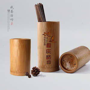 Bamboo Chopstick Holder Round Draining Kitchen Cutlery Storage Chongqing Made - Product Image 1