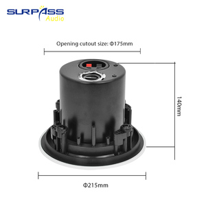 2.5W-20W système PA à coque étroite sans cadre, haut-parleur de plafond Coaxial de 5.25 pouces, haut-parleur de plafond de Home cinéma passif - Product Image 5
