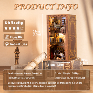 Cutebee Hot Bán 3D cuốn sách bằng gỗ Nook Kit DIY thu nhỏ nhà vĩnh cửu hiệu sách cuốn sách Nook cho quà tặng - Product Image 6