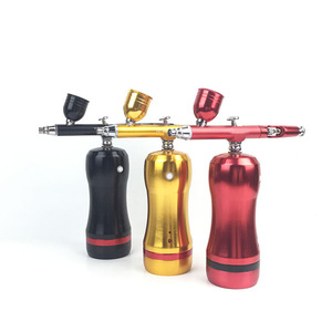 Kit de pistolet de pulvérisation à air comprimé rouge et noir, gobelet de 1L, pneumatique, pour la réparation de meubles, la coloration de gâteaux, l'artisanat - Product Image 4