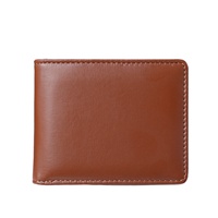 Dompet Pria Minimalis Lipat Tipis Bahan Kulit Lembut, Tempat Kartu Terbuka, Model Slim, Barang Baru