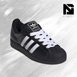 Adidas Superstar 2 'noir et blanc' Chaussures classiques Adidas pour hommes Sneaker de luxe à la mode décontractée - Product Image 2
