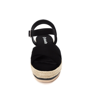 รองเท้าส้นเตี้ยผู้หญิงแบบสวมสีดำ รุ่น Espadrille แพลตฟอร์ม ไซส์ 39 - Product Image 3