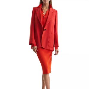 Vestido Casual Estilo Coreano para Mujer, Cuello Polo, Color Sólido, Otoño, Ajustado, Manga Larga, con Botones - Product Image 3