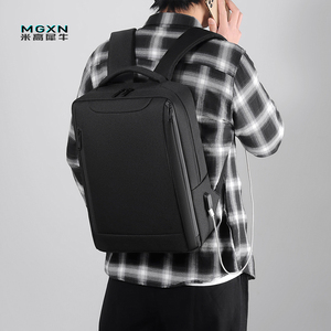 Mochila impermeable personalizada, mochila para ordenador portátil con carga USB, mochila informal de negocios universitarios para hombres - Product Image 3