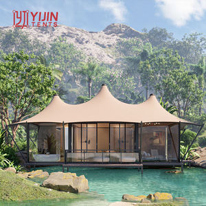 Tente de glamping de luxe légère, imperméable, en PVC, à structure hexagonale, pour toutes les saisons, idéale pour les déserts secs - Product Image 4