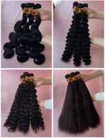 Extensions de cheveux naturels noirs ondulés en gros, mèches de cheveux humains, doux, pointes pleines, sans nœuds, longue durée, pour femmes