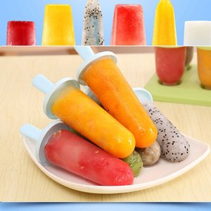 Moule à glaces en plastique avec entonnoir et brosse pour enfants, idéal pour la fabrication de bâtonnets de glace amusants et adaptés aux enfants, avec des outils pratiques - Product Image 4