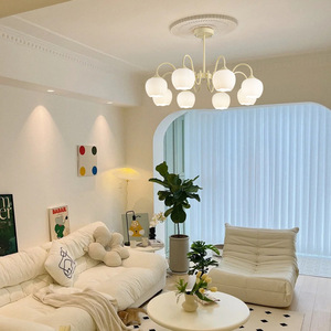 Lámpara de Techo Estilo Campestre Francés Color Crema, Lily Valley, Iluminación Principal, Popular para Dormitorio - Product Image 6